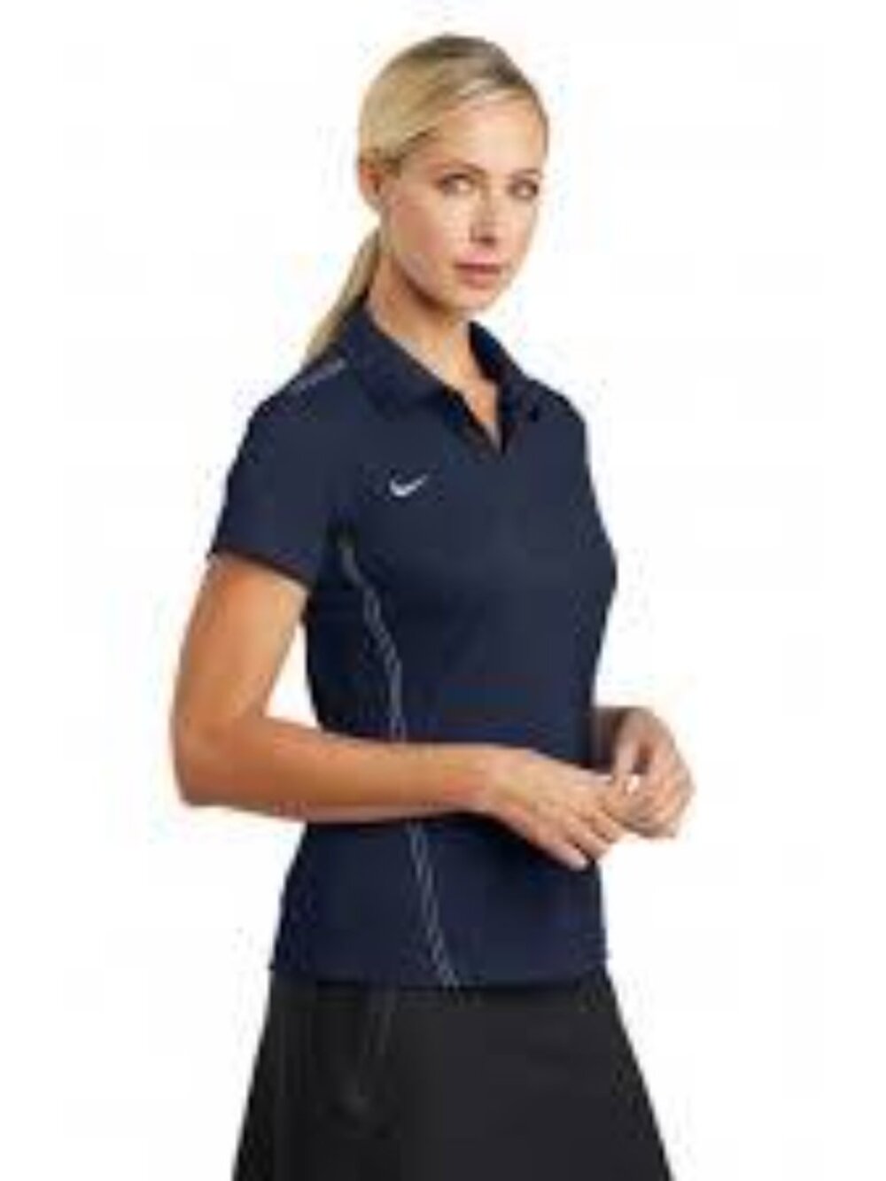 Nike Ladies Dri-FIT Sport Swoosh Pique Polo